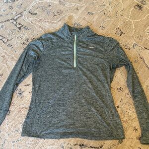 Nike Heather Gray Quarter-Zip Top
